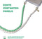 Casetastic lanyard telefoonkoord gemaakt met echte Zoetzeeparels en kralen - Stevige duurzame haak - 125cm - Groen