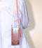 Casetastic lanyard telefoonkoord gemaakt met echte Zoetzeeparels en kralen - Stevige duurzame haak - 125cm - Oranje