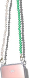 Casetastic lanyard telefoonkoord gemaakt met echte Zoetzeeparels en kralen - Stevige duurzame haak - 125cm - Groen