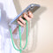 Casetastic lanyard telefoonkoord gemaakt met echte Zoetzeeparels en kralen - Stevige duurzame haak - 125cm - Groen