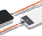 Casetastic lanyard telefoonkoord gemaakt met echte Zoetzeeparels en kralen - Stevige duurzame haak - 125cm - Oranje