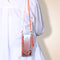 Casetastic lanyard telefoonkoord gemaakt met echte Zoetzeeparels en kralen - Stevige duurzame haak - 125cm - Oranje