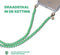 Casetastic lanyard telefoonkoord gemaakt met kralen - Stevige duurzame haak - 125cm - Groen