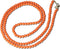 Casetastic lanyard telefoonkoord gemaakt met kralen - Stevige duurzame haak - 125cm - Oranje