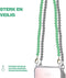 Casetastic lanyard telefoonkoord gemaakt met kralen - Stevige duurzame haak - 125cm - Groen