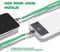 Casetastic lanyard telefoonkoord gemaakt met kralen - Stevige duurzame haak - 125cm - Groen