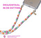 Casetastic lanyard telefoonkoord gemaakt met kralen - Stevige duurzame haak - 125cm - Meerkleurig