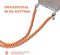Casetastic lanyard telefoonkoord gemaakt met kralen - Stevige duurzame haak - 125cm - Oranje