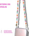 Casetastic lanyard telefoonkoord gemaakt met kralen - Stevige duurzame haak - 125cm - Meerkleurig