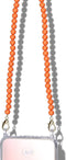 Casetastic lanyard telefoonkoord gemaakt met kralen - Stevige duurzame haak - 125cm - Oranje