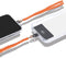 Casetastic lanyard telefoonkoord gemaakt met kralen - Stevige duurzame haak - 125cm - Oranje
