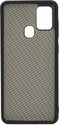 Casetastic Saffiano Backcover geschikt voor Samsung Galaxy A21s (2020) - Zwart
