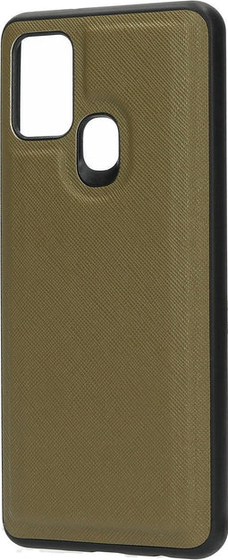 Casetastic Saffiano Backcover geschikt voor Samsung Galaxy A21s - Groen