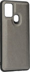 Casetastic Saffiano Backcover geschikt voor Samsung Galaxy A21s - Zilver