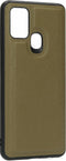 Casetastic Saffiano Backcover geschikt voor Samsung Galaxy A21s - Groen