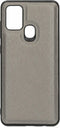Casetastic Saffiano Backcover geschikt voor Samsung Galaxy A21s - Zilver