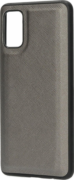 Casetastic Saffiano Backcover geschikt voor Samsung Galaxy A41 - Zilver
