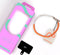Casetastic telefoonkoord gemaakt met echte Zoetzeeparels en kralen - Stevige duurzame haak - 30cm - Oranje