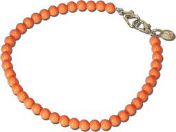 Casetastic telefoonkoord gemaakt met kralen - Stevige duurzame haak - 30cm - Oranje