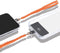 Casetastic telefoonkoord gemaakt met kralen - Stevige duurzame haak - 30cm - Oranje