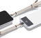 Casetastic telefoonkoord - Stevige duurzame haak - verstelbaar 90-160 cm - Parelwit