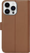 Caseuals Echt Lederen Portemonnee/Boekhoesje - Krachtige magneetsluiting - geschikt voor Apple iPhone 14 Pro - Bruin