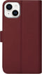 Caseuals Echt Lederen Portemonnee/Boekhoesje - Krachtige magneetsluiting - geschikt voor Apple iPhone 14 - Rood