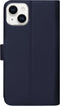 Caseuals Echt Lederen Portemonnee/Boekhoesje - Krachtige magneetsluiting - geschikt voor Apple iPhone 14 - Blauw