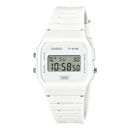 Casio Casio Collection F-91WB-7AEF Horloge - Kunststof - Wit - Ø 36 mm