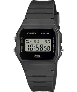 Casio Casio Collection F-91WB-8AEF Horloge - Kunststof - Zwart - Ø 36 mm