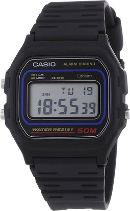 Casio Collection W-59-1VQES Unisexhorloge 34 mm - Zwart