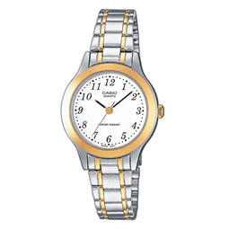 Casio Dames Casio Collection horloge LTP-1263PG-7BEG - Horloge - Staal - Zilver- en Goudkleurig - 33 mm
