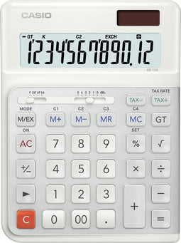 Casio DE-12E - Ergonomische bureaurekenmachine met innovatief traptoetsenbord voor rechtshandigen