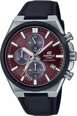 Casio Edifice EFS-S630BL-5AVUEF Horloge - Leer - Zwart - Ø 42 mm
