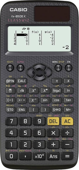 Casio FX-85DEX Schoolrekenmachine werkt op zonne-energie, werkt op batterijen Zwart Aantal displayposities: 12