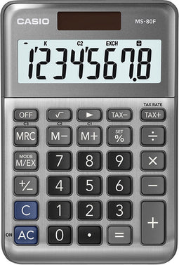 Casio MS-80F- Bureaurekenmachine - Compact formaat, met BTW-berekening