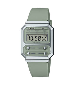 Casio Vintage A100WEF-3AEF Unisex Horloge 33 mm - Groen