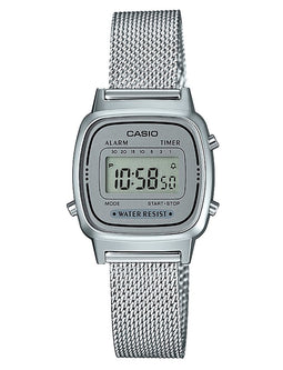 Casio Vintage Mini LA670WEM-7EF Dameshorloge 24,6 mm - Zilverkleurig