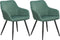 CASMALIA - Eetkamerstoel set van 2 - Groen - Fluweel