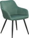 CASMALIA - Eetkamerstoel set van 2 - Groen - Fluweel