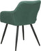 CASMALIA - Eetkamerstoel set van 2 - Groen - Fluweel
