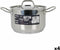 Casserolepan met deksel Quttin Hotel Staal ø 20 x 13 cm (4 Stuks)