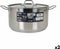 Casserolepan met deksel Quttin Hotel Staal ø 30 x 17 cm (2 Stuks)