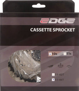 Cassette 10 speed Edge CSM6010 11-46T -zilver/zwart