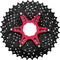 Cassette 10 speed Sunrace CSMX0 11-36T - zwart/rood