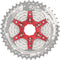 Cassette 10 speed Sunrace CSMX3 11-42T - zilver/rood