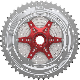 Cassette 11 speed Sunrace CSMX8 11-42T - zilver/rood
