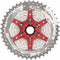 Cassette 11 speed Sunrace CSMX8 11-42T - zilver/rood