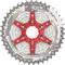 Cassette 11 speed Sunrace CSMX8 11-42T - zilver/rood