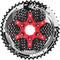 Cassette Sunrace CSMX8 - 11 speed 11-46T - zwart / rood